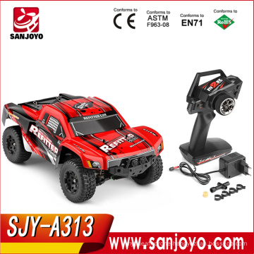 WLTOYS A313 1:12 Scale 2.4G 2WD 35km/h High power 390 motor Rechargeable Shockproof RC Short Truck Off-road Car RTR SJY-A313